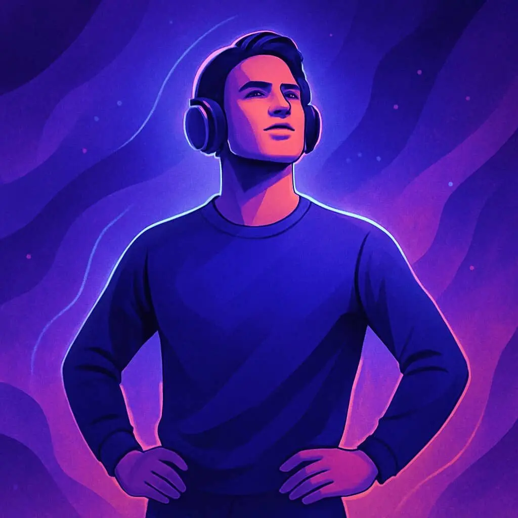 a man wearing headphones